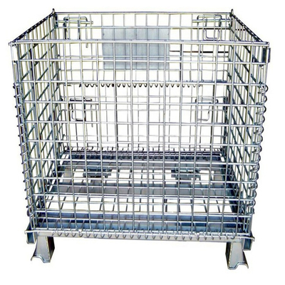 Faltendes stapelbares Mesh Pallet Cages Warehouse Grid Kasten-Metall Q235