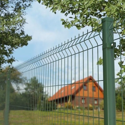 3mm 4mm 4.5mm Draht-Mesh Fence Panel With Peach-Posten Garten-3D