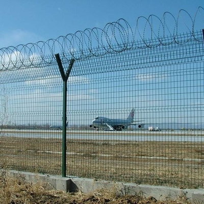 Y-Art galvanisierte die Stahlflughafensicherheit, die PVC einzäunt, beschichtete