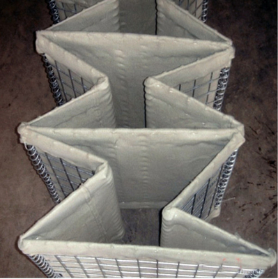 Quadrat Hesco-Sperren-Wand-galvanisiertes Eisen-Draht-Militärsand-Sperre