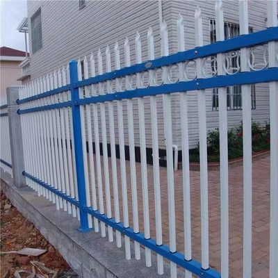 Pfosten-Schmiedeeisen-Zaun Panels Rustproof TLSW blauer weißer