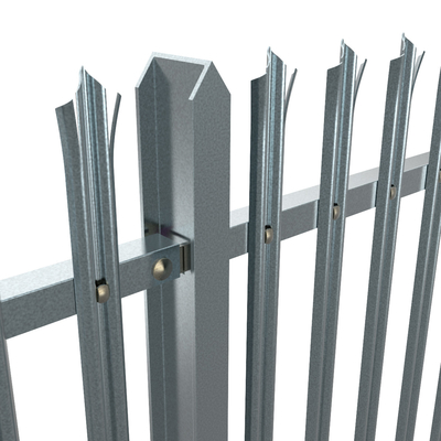2.0mm 3.0mm Steelway Zaun-Secure Palisade Galvanised-Metallsicherheits-Fechten